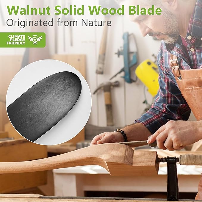 72 Inch Wood Ceiling Fans with Lights and Remote Control, Outdoor Ceiling Fan with Light Solid Wood Modern Black Large Ceiling Fans Propeller Indoor Patios Garage Bedroom High cfm, Matte Black