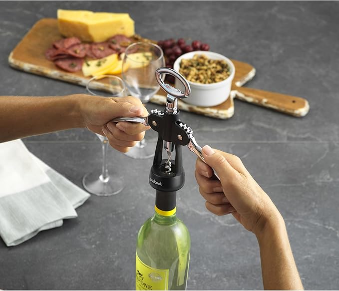 GoodCook Gourmet Deluxe Winged Corkscrew, Stainless Steel Worm, Universal Fit For All Cork Sizes