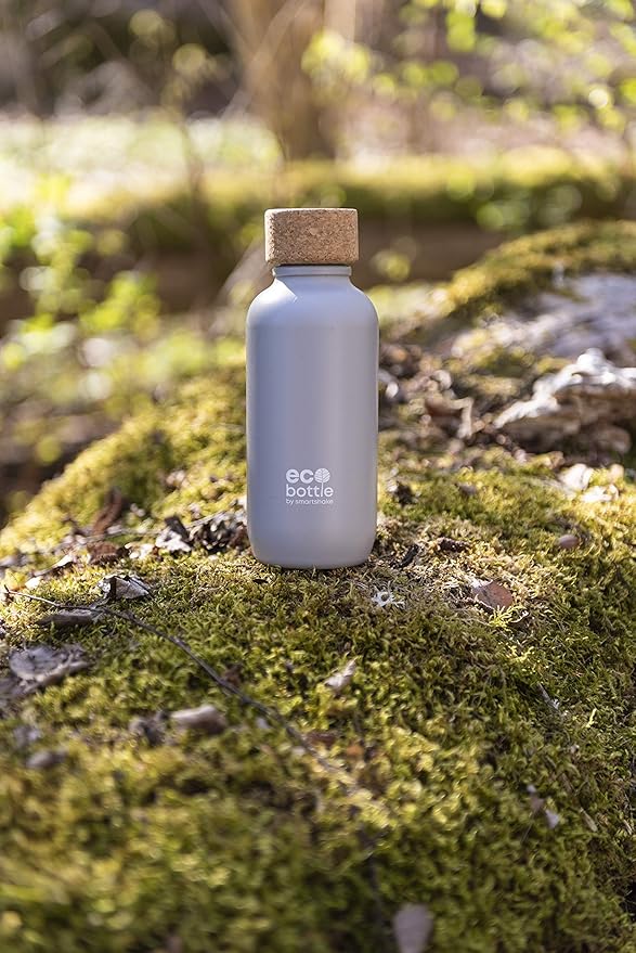 Smartshake EcoBottle 650 BPA Free Water Bottle – 22 oz Reusable Sports Eco Water Bottle Lightweight Leakproof Small Gym Flask Dishwasher Safe, Grey