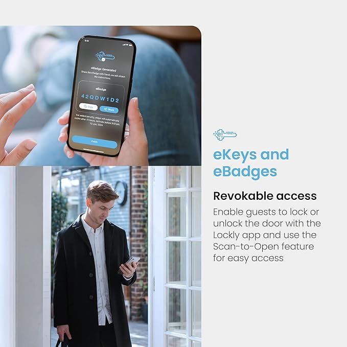 Lockly Smart Lock Model 7S, Bluetooth Smart Door Lock, Keyless Entry with PIN Genie® Digital Keypad, Front Door Lock Deadbolt