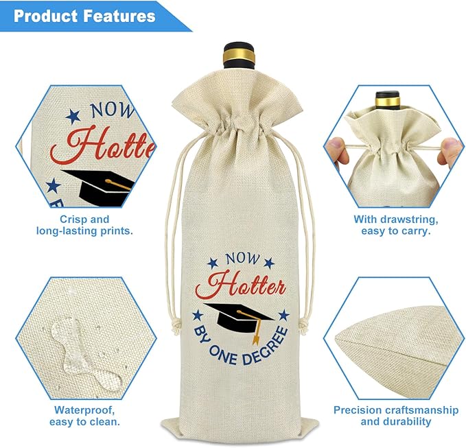 Graduation Gifts for Women Men Wine Bag 2024 Funny Graduation Gifts for Her Him Medical Nurse School Students Motivational Gifts Graduation Gifts for Nephew Niece Brother Sister Son Daughter