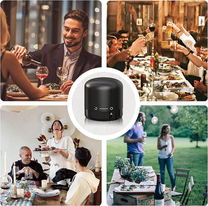 Wine Stoppers for Wine Bottles, Silicone Reusable Corks with Twist Lock, Leak Proof Wine Preserver Cute Wine Accessories - Set of 4