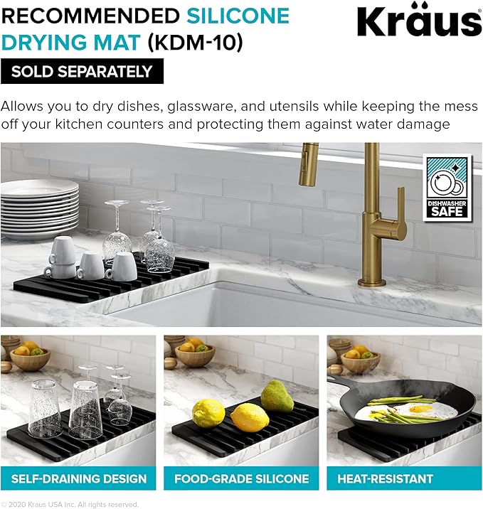 KRAUS KWU120-45 Kore 2-Tier Workstation 45-inch Undermount 16 Gauge Single Bowl Stainless Steel Kitchen Sink with Integrated 2-Step Ledge and Accessories (Pack of 10)