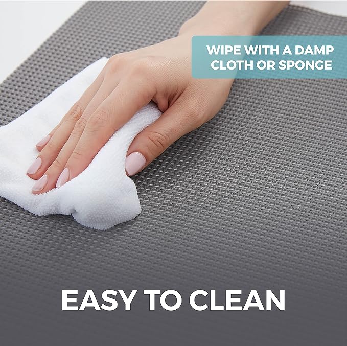 HOME GENIE Drawer Shelf and Cabinet Liner, Durable with Strong Grip, 17.5 Inch x 10 FT, Non Adhesive Liners Protect Kitchen Cabinets and Cupboard, Bathroom Drawers and Shelves, Desks, Pure White