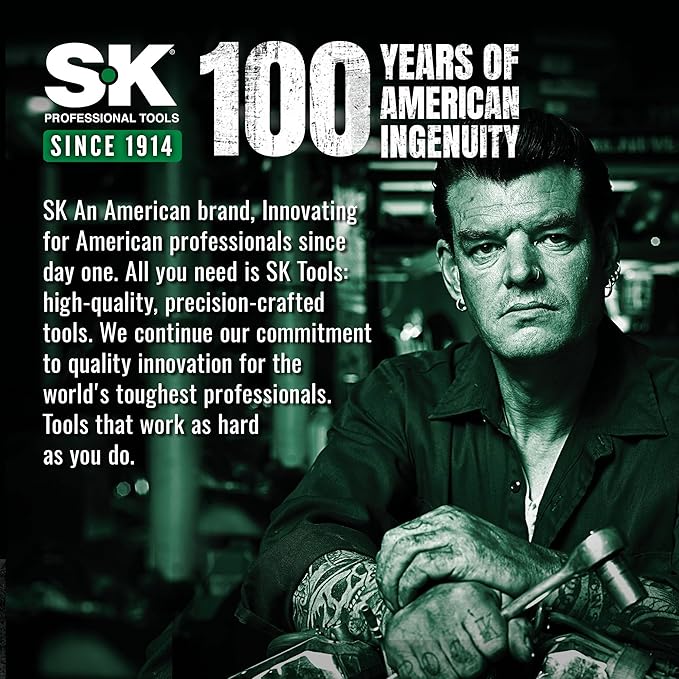 SK 1/4" Drive Socket Set with 160-P Ratchet, 30-Piece, Metric, SuperKrome Finish, Premium CR-V Construction, with EVA Foam Tool Organizer