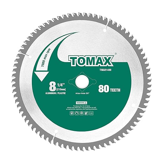 8-1/4-Inch 80 Tooth TCG Thin Aluminum and Non-Ferrous Metal Saw Blade with 5/8-Inch DMK Arbor