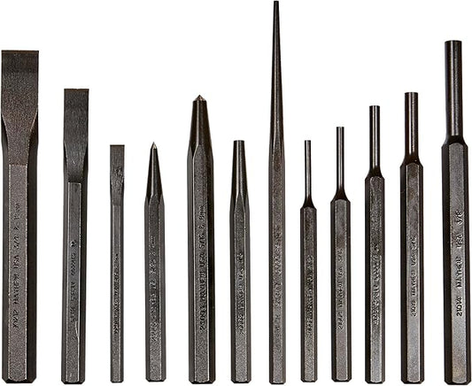 Mayhew Tools 66258 Punch & Chisel Set (Metric), 12 piece, multi, one size