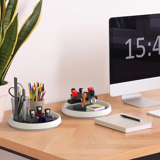 Simple Houseware 10-Inch Lazy Susan Spice Organizer Rotating Tray, 4-Pack