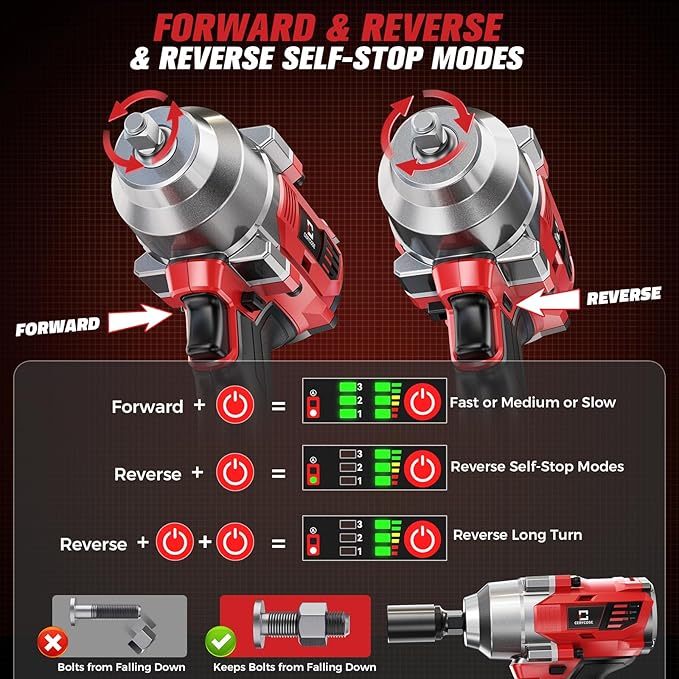 Cordless Impact Wrench 3/8" Compatible with Milwaukee 18V Battery, 600Ft-lbs (800N·m), Brushless Electric Impact Driver, 2400 RPM, LED Light – Compact, Light-Duty(No Battery)