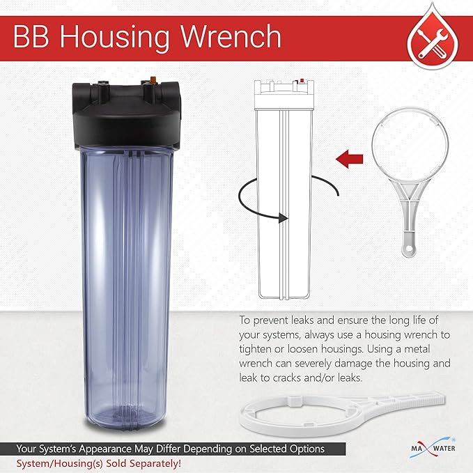 Max Water Heavy Duty 4.5" inch Spanner/Wrench for RO (Reverse Osmosis) Systems, Fits Most 20" x 4.5" & 10" x 4.5" Standard Filter Housings (Pack of 2)