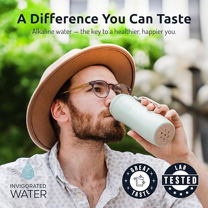 Invigorated Water pH On-The-Go Portable Water Filter - Alkaline Pouch Filter for Water Bottles, Jugs, Pitchers, High pH Water Alkalizer for Pure Drinking Water - 98 litres / 26 Gallons (3-Pack)