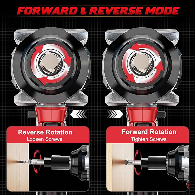 Cordless Impact Wrench 1/2" Compatible with Milwaukee 18V Battery, 1000Ft-lbs(1360N.m) High Torque Impact Driver, Brushless Electric Impact Gun with 4-Mode Speed, LED Work Light for Car(Bare Tool)