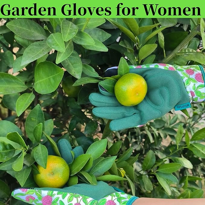 Thorn Proof&Puncture Resistant Gardening Gloves with Grip,Garden Gloves for Women, Leather Work Gloves,Gifts