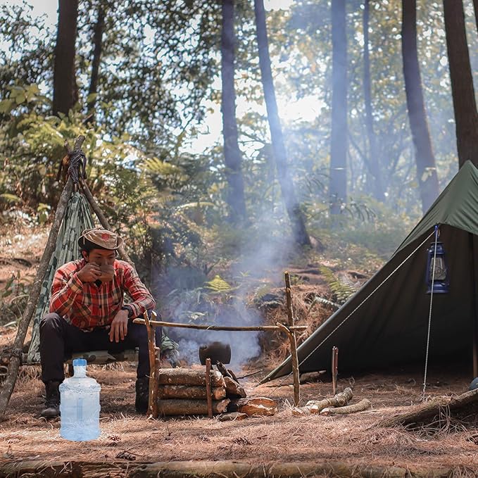 LIOOBO Camping Water Storage Drinking Container: Plastic Water Jug Big Bottle for Hiking Mountaineering Picnic Fishing Car Office 0. 8 Gallon