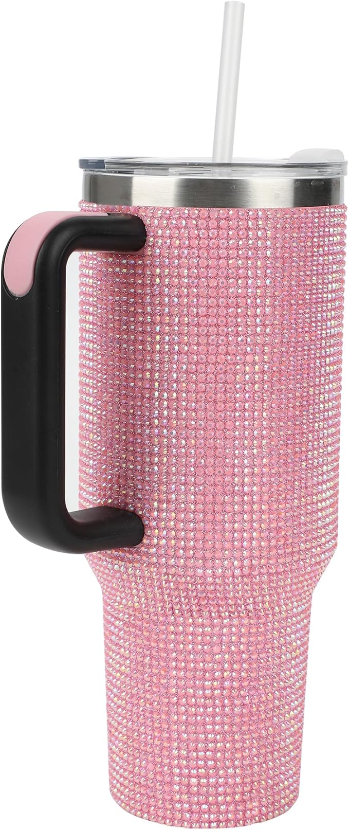 Bioworld Pink Rhinestone 40 Oz. Stainless Steel Tumbler