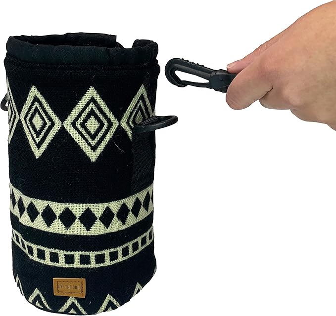 Water Bottle Holder w/Strap | Bottle Sleeve Carrier for Walking, Backpacking | Hydro and Iron Flask Sling Bag | Bottle Protector for Beer Water Coffee | Camping Accessories (64 oz, Obsidian Black)