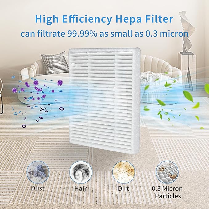 26 Pack Accessories Kit Compatible with iRobot Roomba Essential Series 104 105 Combo, Y0140 Y0110 Vacuum,2 Roller Brush＆10 Side Brushes＆10 Filters & 4 Mopping Pads Replacement Parts