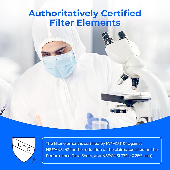 Waterdrop NSF/ANSI 42&372 Certified Water Filter, Replacement for Berkey® BB9-2® Black Filters, Berkey® Gravity Water Filter System and Waterdrop King Tank Series, (Pack of 3)