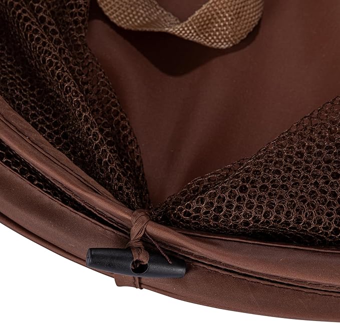 Household Essentials Pop-Up Mesh Laundry Hamper, Brown