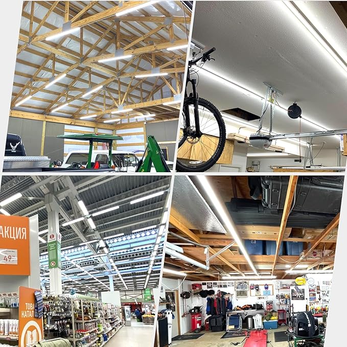 12 Pack, 4FT LED T8 Type A+B Tube Lights, 28W(80W Equivalent), 4000LM, 6000K, Frosted Cover, Single or Double End Powered, Plug and Play or Ballast Bypass, 4 Foot T10 T12 Fluorescent Bulbs Replacement