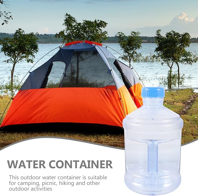 LALAFINA Camping Water Container Jug 3l Water Bucket Leak-proof Plastic Water Bottle Reusable Motivational Jug Screw Top Cap with Integrated Handle for Outdoor Sports