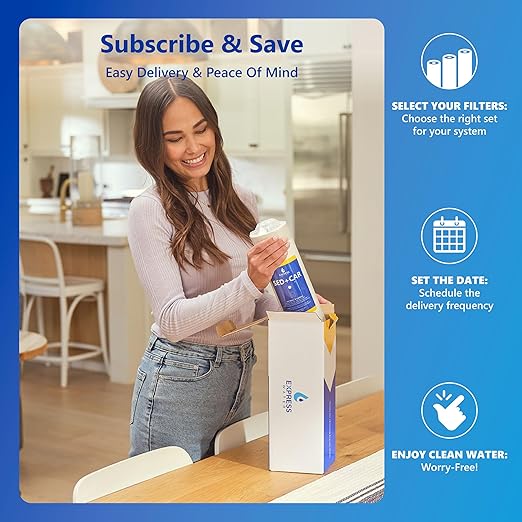 Express Water Reverse Osmosis Water Filter System, Multi-Stage Filtration, BPA Free