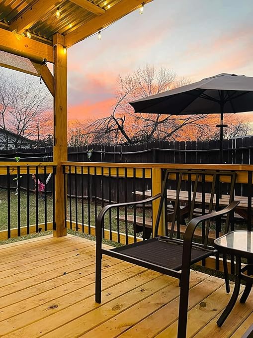 51 Pack Deck Balusters 32.25"x1" Strip Baluster, Black Metal Deck Spindle and Stair Railing with Screws, Rectangular Deck Balusters for Porch Railing