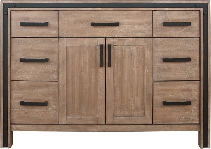 Augustine 48 in. W X 22 in. D Rustic Barnwood Single Bath Vanity Cabinet Without Countertop