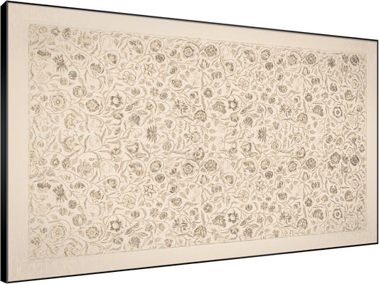 SIGNWIN 46"x72" Extra Large Framed Wall Art Vintage Botanical Sketch with Detailed Floral Pattern, Classic Nature Illustration for Home Living Room Bedroom Decor (Frame Assembly Required)