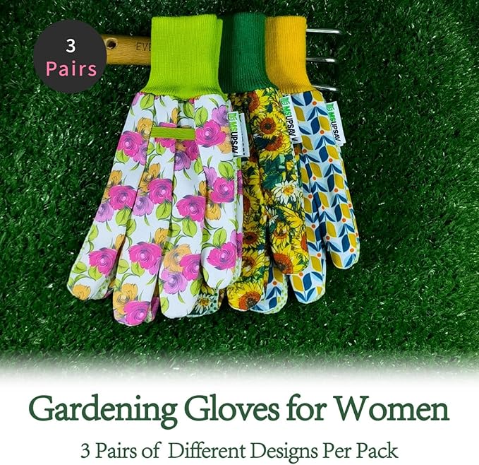 Thorn Proof&Puncture Resistant Gardening Gloves with Grip,Garden Gloves for Women, Leather Work Gloves,Gifts