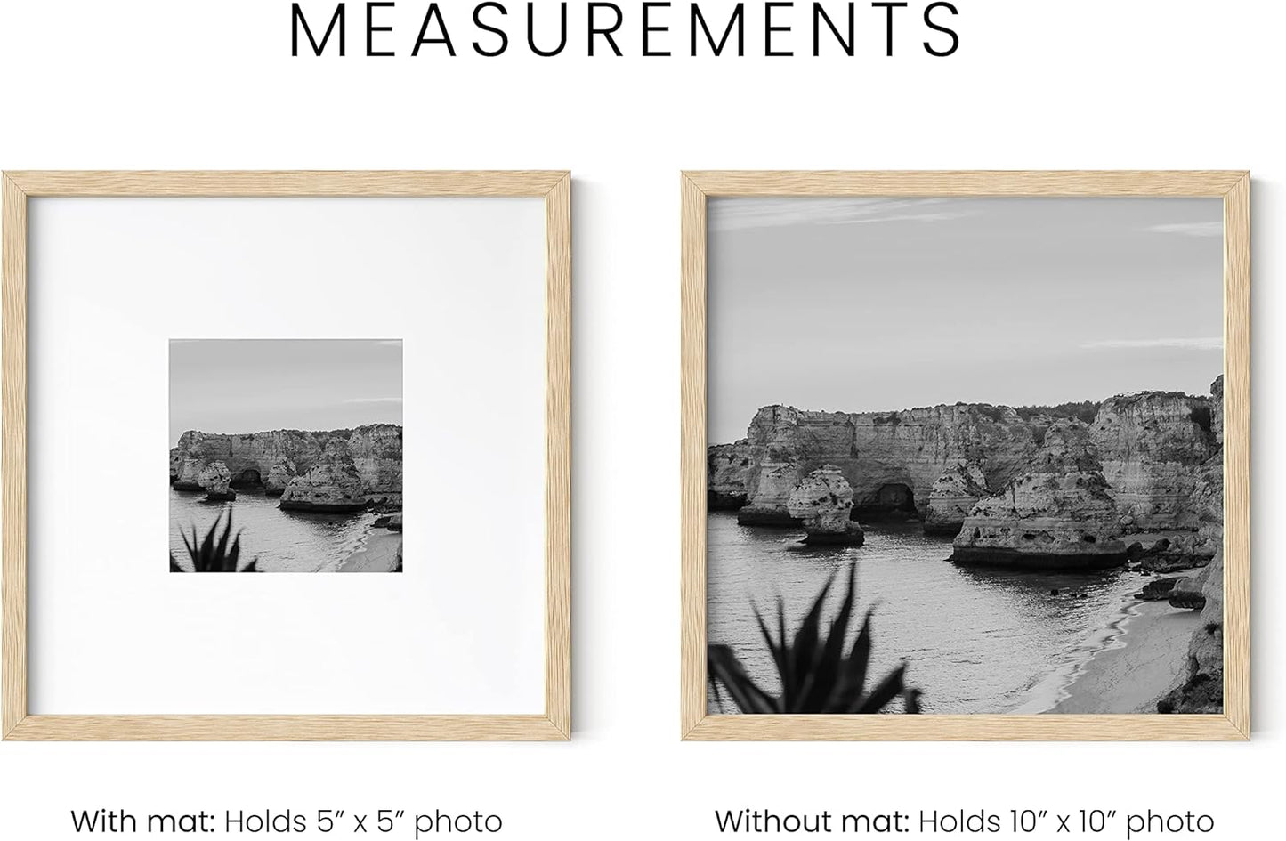 HAUS AND HUES Beige Square Frames Set of 9-10x10