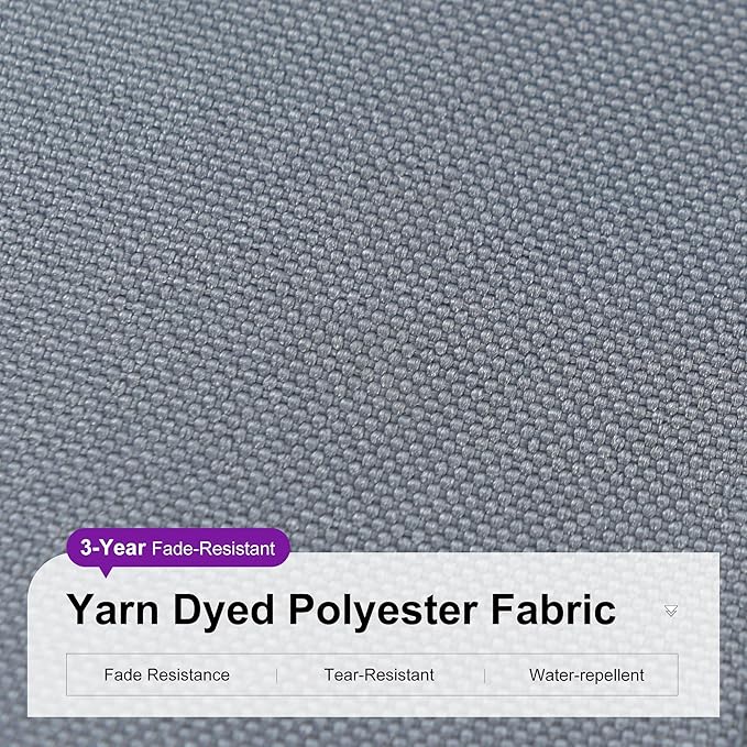 PURPLE LEAF 9 Feet Patio Umbrella Outdoor Cantilever Square Umbrella Aluminum Offset Umbrella with 360-degree Rotation for Garden Deck Pool Patio, Light Grey