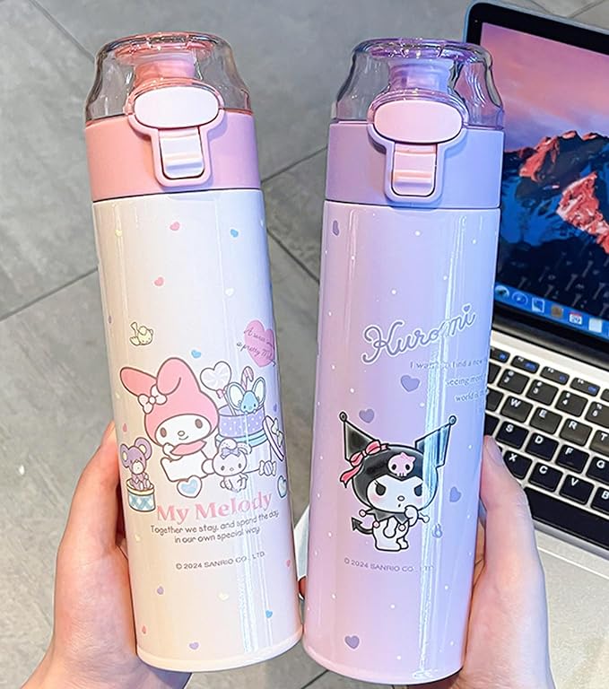 Melody Stainless Steel Insulated Water Bottle 480ml - Pink