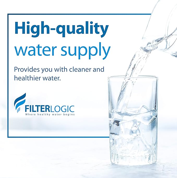 Filterlogic FXHSC 10" x 4.5" Whole House Pleated Sediment Filter, Replacement for GE® FXHSC, Culligan® R50-BBSA, Pentek R50-BB, DuPont WFHDC3001, American Plumber W50PEHD, GXWH40L, Pack of 2
