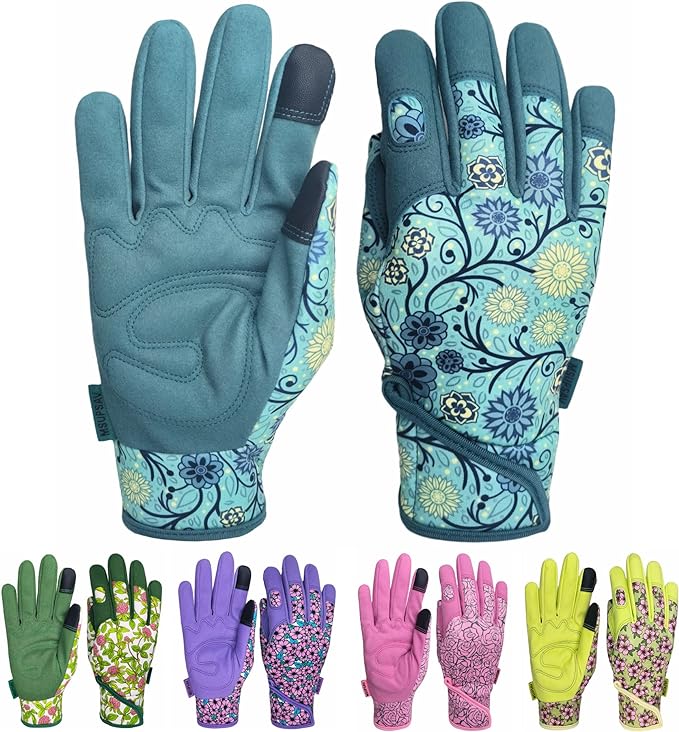 Thorn Proof&Puncture Resistant Gardening Gloves with Grip,Garden Gloves for Women, Leather Work Gloves,Gifts