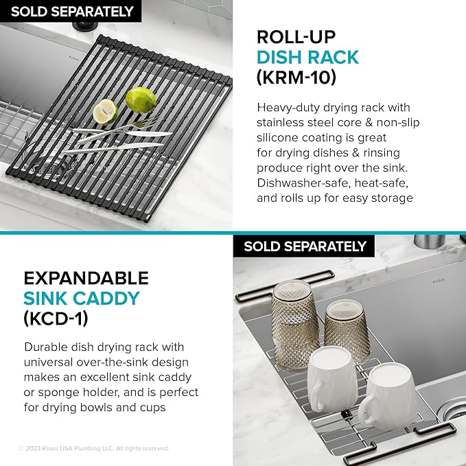 KRAUS Fairlane 15-inch Undermount Single Bowl 18-Gauge Stainless Steel Kitchen Bar Sink, KHU631-15