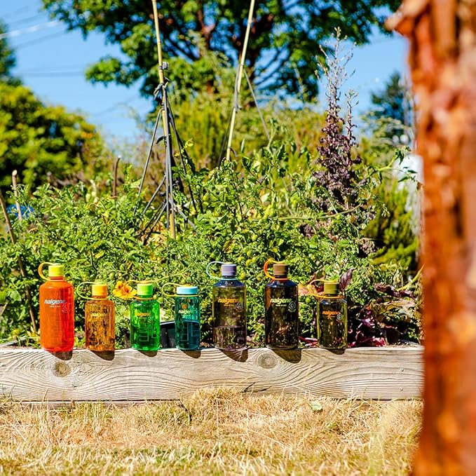 Nalgene Sustain Tritan BPA-Free Water Bottle Made with Material Derived from 50% Plastic Waste, 32 OZ, Wide Mouth