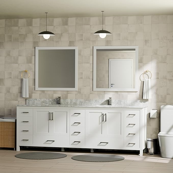 Big Sur 84 in. W X 22 in. D White Double Bath Vanity Cabinet Without Countertop
