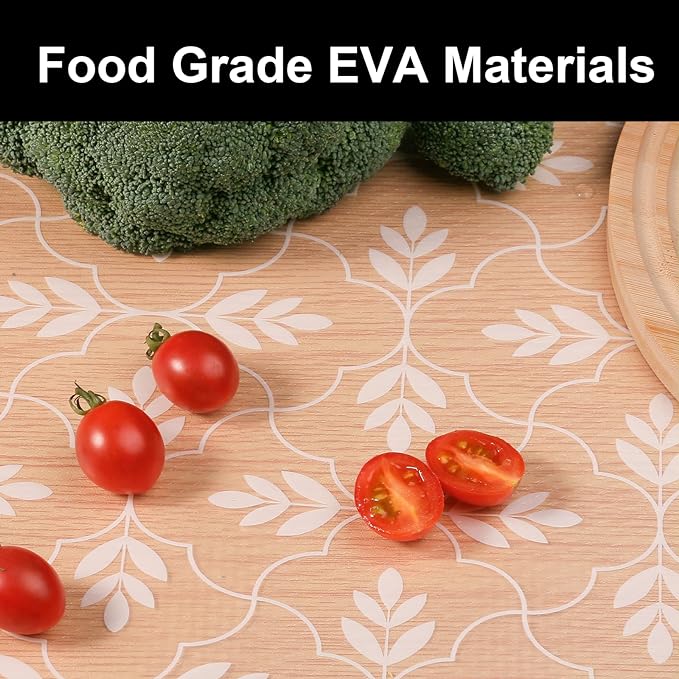 Cooyes Shelf Liner Drawer Liners, Shelf Liners for Kitchen Cabinets, Non Adhesive Cabinet Liner, EVA Waterproof Non-Slip Refrigerator Liners for Kitchen, Drawer (Transparent, 23.6 in x 9.9ft)