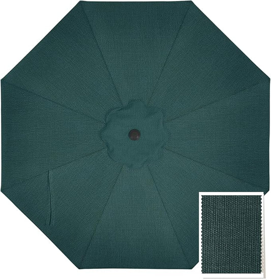 MASTERCANOPY 5-Year-Non-Fading Olefin 9FT Patio Umbrella Replacement Canopy-Peacock Blue Canopy Only