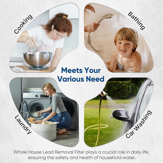 PUREPLUS 5 Micron 10" x 4.5" Whole House Lead Removal Water Filter, Enhanced Coconut Shell Activated Carbon Water Filter, Replacement Cartridge, CTO10BB-CQB, 2 PACK