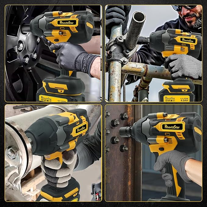 20V MAX Cordless Impact Wrench, 1/2" Brushless Motor High Torque Impact Gun, Variable Speed, Compatible with Ma kita Battery (Tool Only, No Battery and Charger Included)