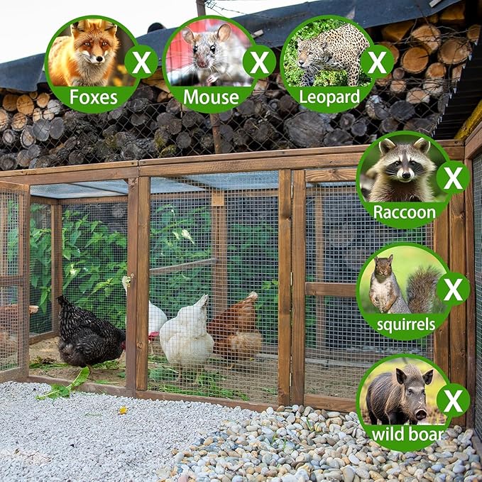 Hardware Cloth 1/4inch 15inx15ft 23 Gauge,Double-Layer Hot-Dip Galvanizing After Welding,Chicken Wire Netting Garden Wire Fencing Rabbit Snake Fence Chicken Coop Plant Supports