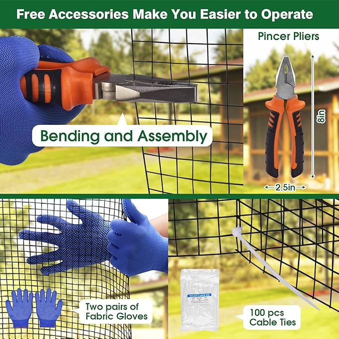 HOPERAN Black Hardware Cloth 1/2 inch 36 x 100 Ft Mesh 19 Gauge PVC Coated Chicken Wire - Vinyl + Galvanized Double Coated Fence - Welded Wire Mesh Roll for Chicken Coop Fencing Garden Fencing