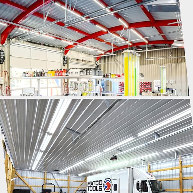 12 Pack, 4FT LED T8 Type A+B Tube Lights, 28W(80W Equivalent), 4000LM, 6000K, Frosted Cover, Single or Double End Powered, Plug and Play or Ballast Bypass, 4 Foot T10 T12 Fluorescent Bulbs Replacement