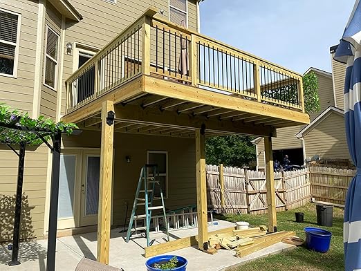 51 Pack Deck Balusters 32.25"x1" Strip Baluster, Black Metal Deck Spindle and Stair Railing with Screws, Rectangular Deck Balusters for Porch Railing