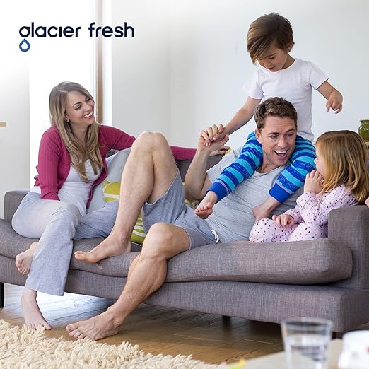 GLACIER FRESH Water Pitcher Filter Replacement for LS Home Dispenser and Pitcher Systems, Reduces Chlorine Taste and Odor, 2 Membrane Micro Filter and 4 Activated Carbon + Ion Exchange Filter