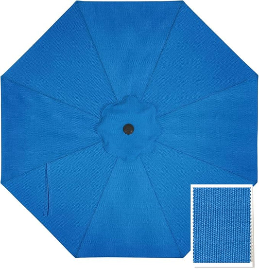 MASTERCANOPY 5-Year-Non-Fading Olefin 9FT Patio Umbrella Replacement Canopy-Sky Blue Canopy Only