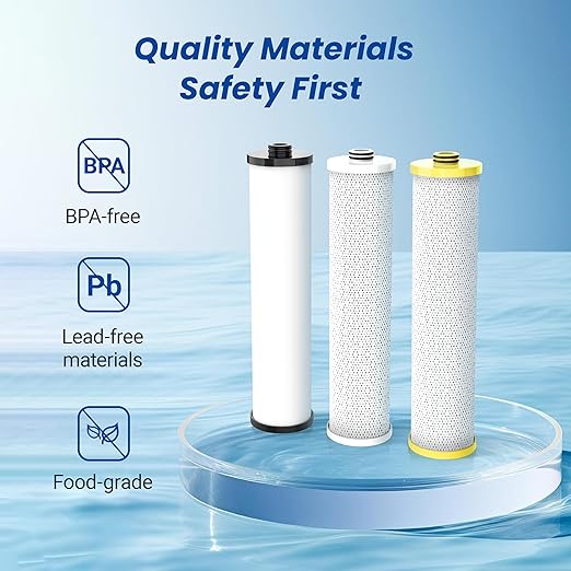 Waterspecialist Replacement for Aquasana® AQ-5300+R Under Sink Water Filter, 800 Gallons Filter Life, Fit AQ-5300+.55, AQ-5300+.56, and AQ-5300+.62, 3 Filters