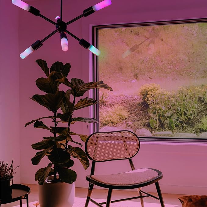 LIFX Opal Color Tube Smart LED Bulb, 104 LEDs with 52 Zones, Polychrome Flame & Morph Modes, Tunable White 1500K–9000K, Dimmable Wi-Fi RGBW Tube Light, Works with Alexa, Google, Siri, LFX/T10L/OP